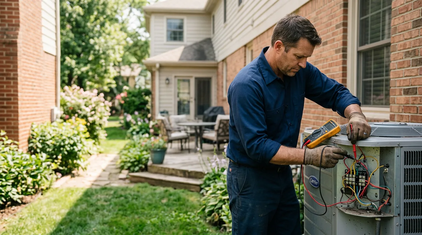 HVAC technician working near Lenapah, OK